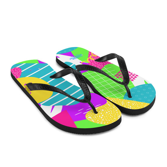 I Love The 80s All-Over Print Flip-Flops - Fandom-Made