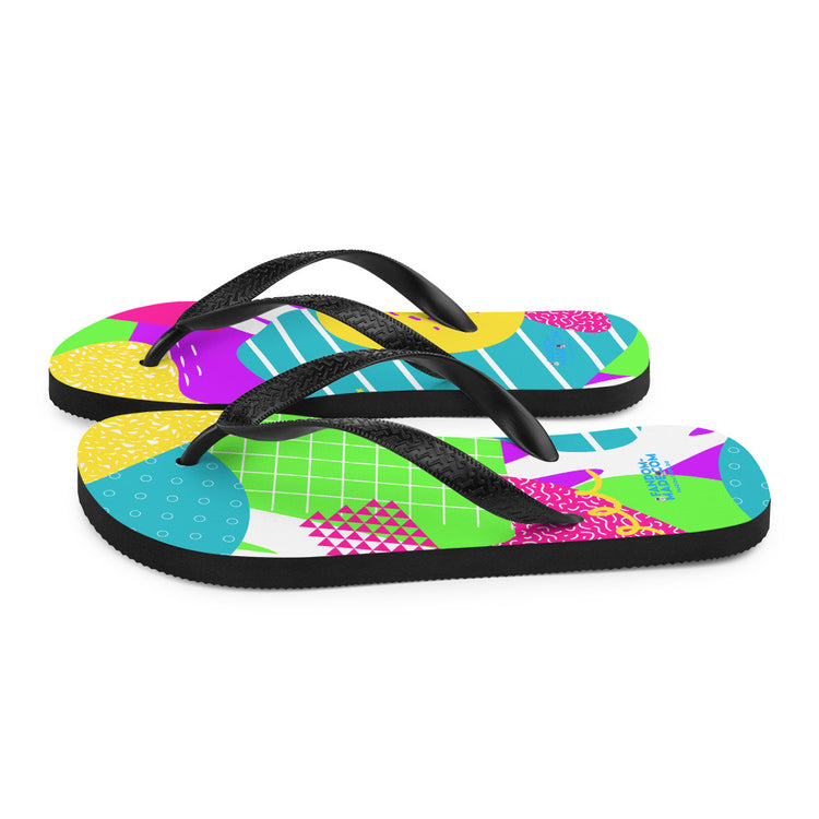 I Love The 80s All-Over Print Flip-Flops - Fandom-Made