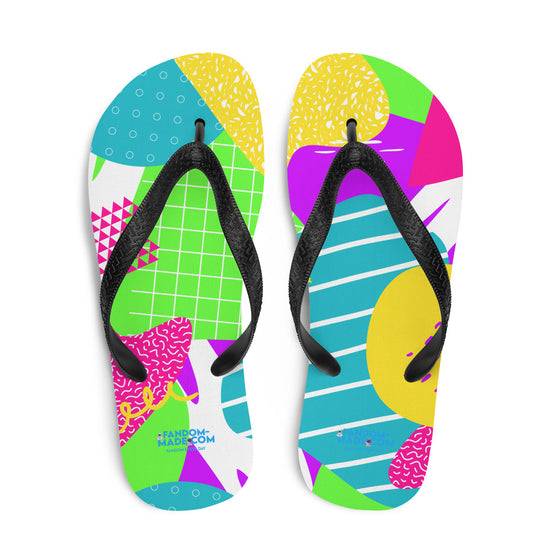 I Love The 80s All-Over Print Flip-Flops - Fandom-Made