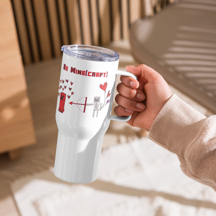 Be MINECRAFT Travel Mug with a Handle - Fandom-Made