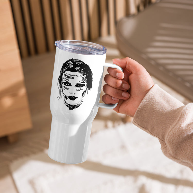 Tattooed Pop Princess Travel Mug with a Handle - Fandom-Made