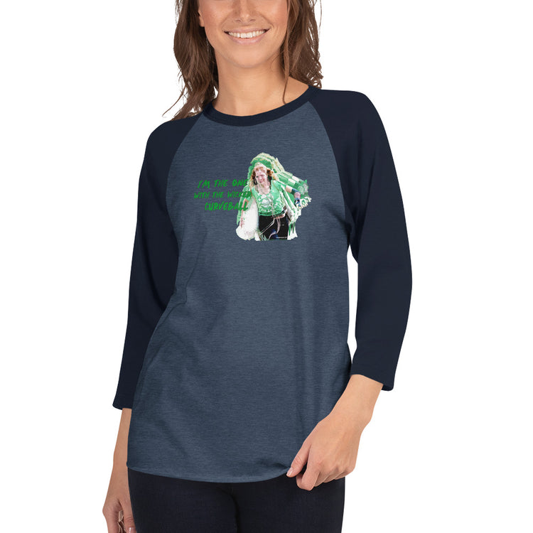 Wicked Curveball Unisex 3/4 Sleeve Raglan Shirt - Fandom-Made