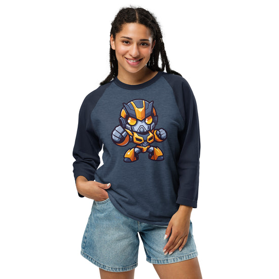 Bumblebee Unisex 3/4 Sleeve Raglan Shirt - Fandom-Made