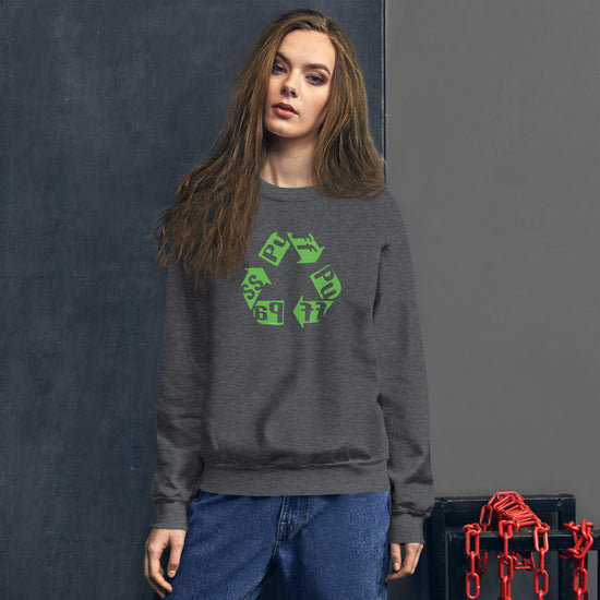 Puff Pass Recycle Unisex Sweatshirt - Fandom-Made