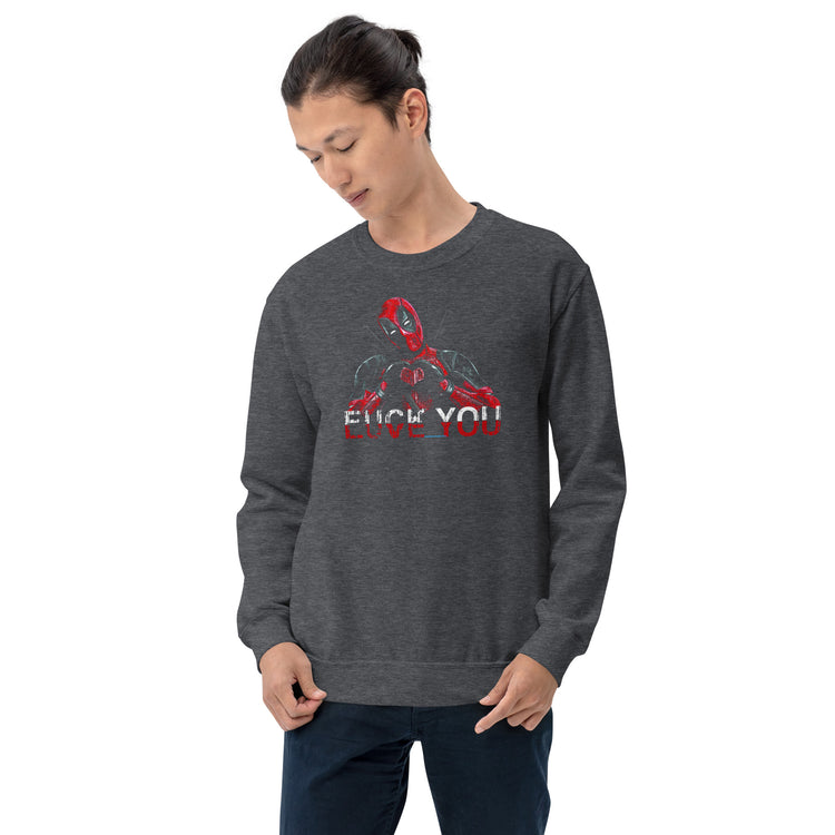 Deadpool Fuck Love Unisex  Sweatshirt - Fandom-Made