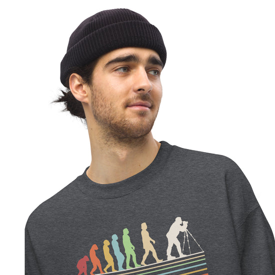 Photographer Evolution Unisex Crew Neck Sweatshirt - Fandom-Made