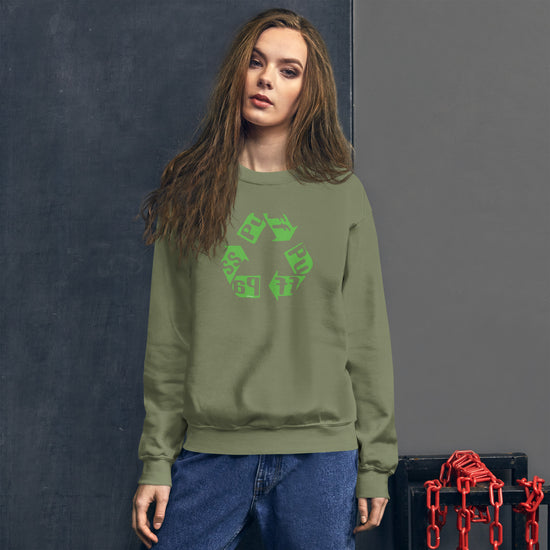 Puff Pass Recycle Unisex Sweatshirt - Fandom-Made