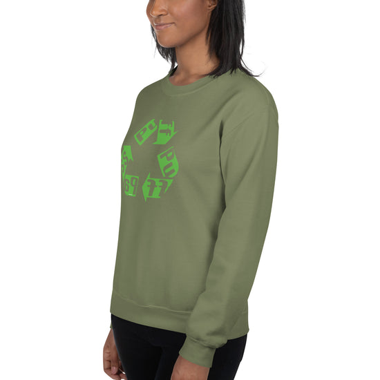 Puff Pass Recycle Unisex Sweatshirt - Fandom-Made