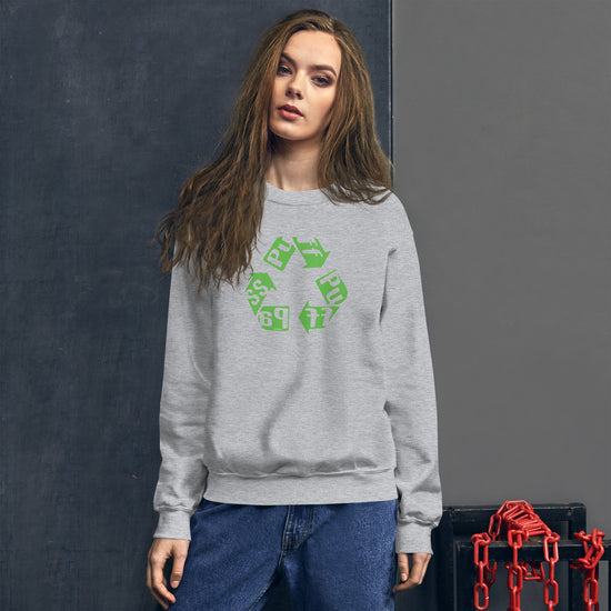 Puff Pass Recycle Unisex Sweatshirt - Fandom-Made