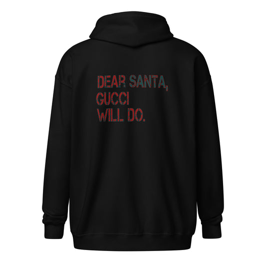 Dear Santa Unisex Heavy Blend Zip Hoodie - Fandom-Made