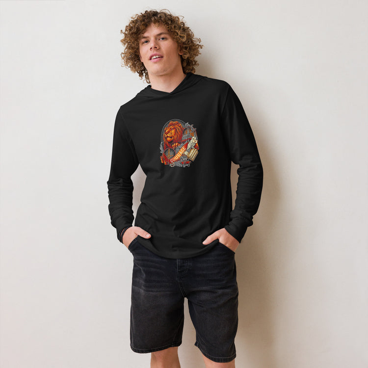 Gryffindor Courage Unisex Hooded Long Sleeve Tee - Fandom-Made