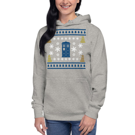 Doctor Who Ugly Christmas Sweater Premium Hoodie - Fandom-Made