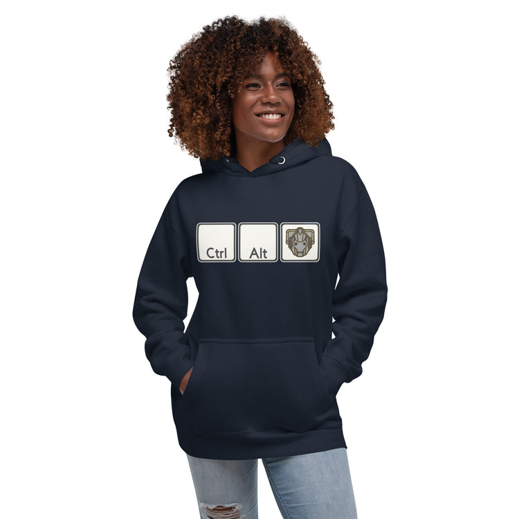 Ctrl Alt Cybermen Unisex Premium Hoodie - Fandom-Made