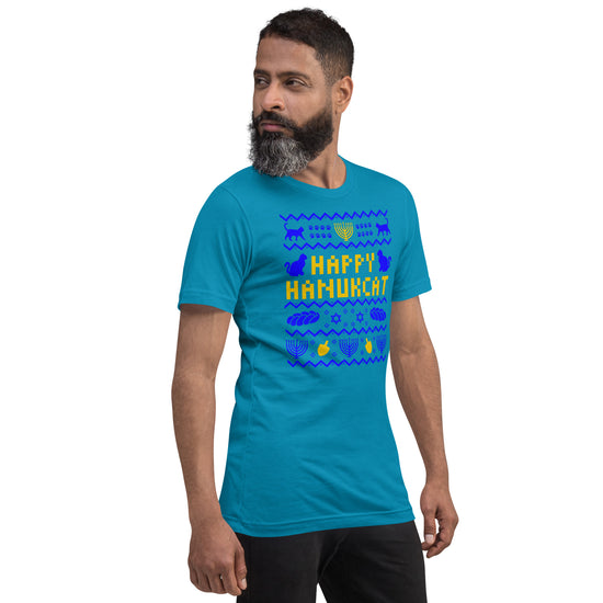 Happy Hanukcat Unisex T-Shirt - Fandom-Made