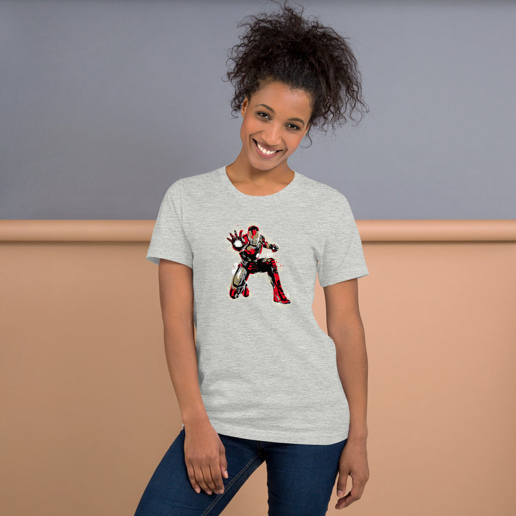 Crouching Iron Hidden Tony Unisex T-Shirt - Fandom-Made