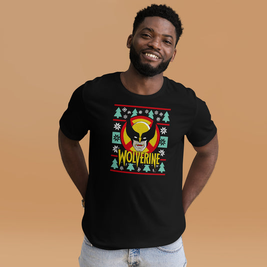 Wolverine Ugly Christmas Sweater Unisex T-Shirt - Fandom-Made