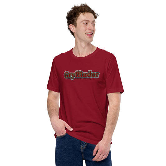 Gryffindor Embroidery Design Unisex T-Shirt - Fandom-Made
