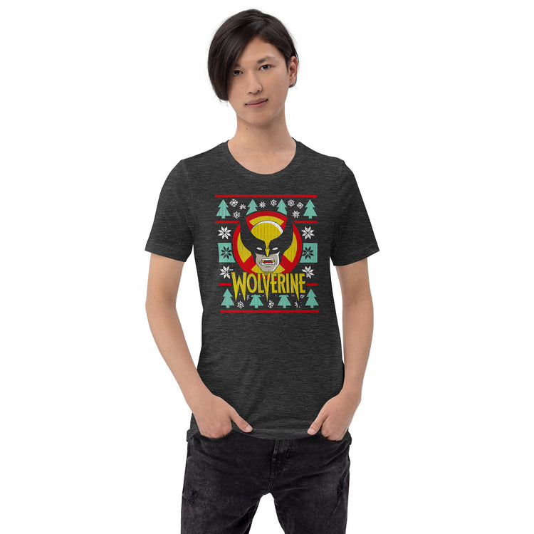 Wolverine Ugly Christmas Sweater Unisex T-Shirt - Fandom-Made