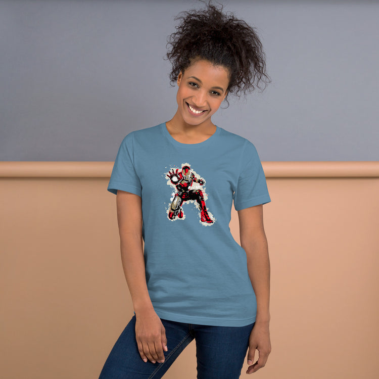 Crouching Iron Hidden Tony Unisex T-Shirt - Fandom-Made