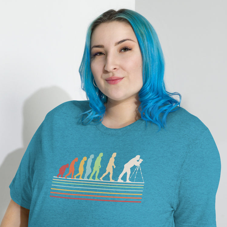 Photographer Evolution Unisex Tri-Blend T-Shirt - Fandom-Made