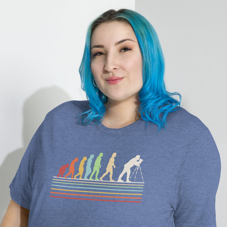 Photographer Evolution Unisex Tri-Blend T-Shirt - Fandom-Made