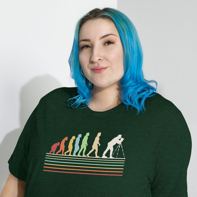 Photographer Evolution Unisex Tri-Blend T-Shirt - Fandom-Made