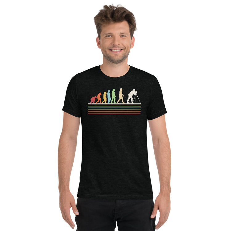 Photographer Evolution Unisex Tri-Blend T-Shirt - Fandom-Made