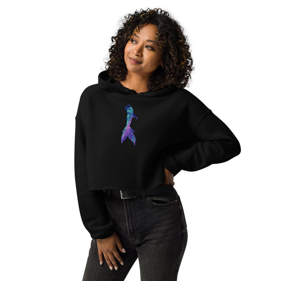 Mermaid Rising Women's Cropped Hoodie - Fandom-Made