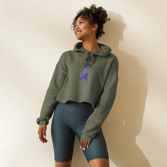 Mermaid Rising Women's Cropped Hoodie - Fandom-Made