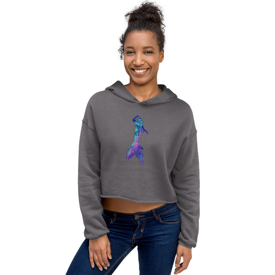 Mermaid Rising Women's Cropped Hoodie - Fandom-Made