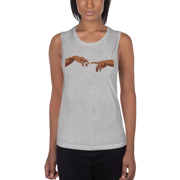 Pass It Ladies’ Muscle Tank (Medium Skin) - Fandom-Made