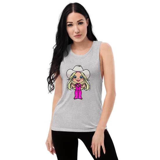 Western Barbie Ladies’ Muscle Tank - Fandom-Made