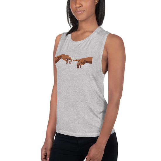 Pass It Ladies’ Muscle Tank (Medium Skin) - Fandom-Made