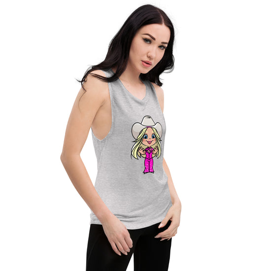 Western Barbie Ladies’ Muscle Tank - Fandom-Made