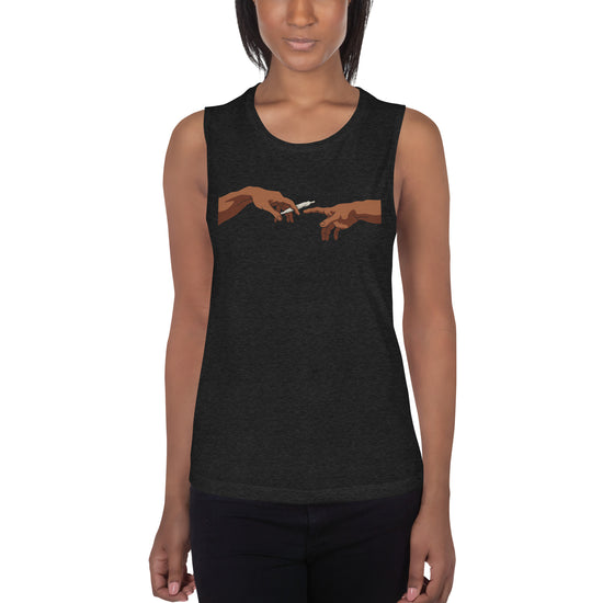 Pass It Ladies’ Muscle Tank (Medium Skin) - Fandom-Made