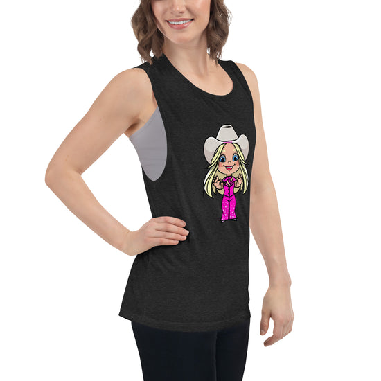 Western Barbie Ladies’ Muscle Tank - Fandom-Made