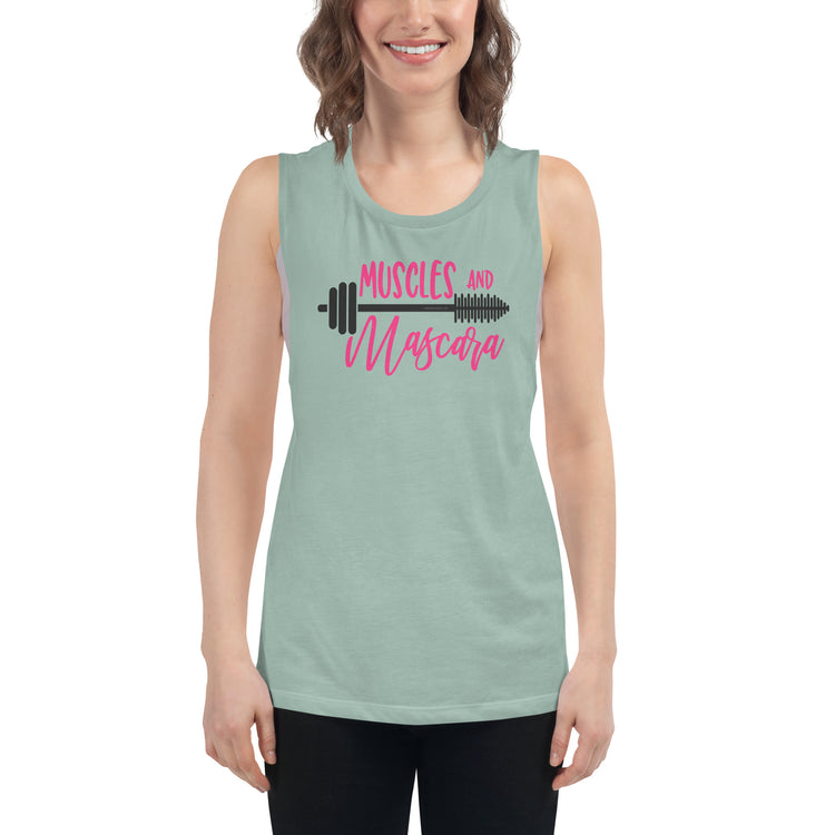 Muscles And Mascara Ladies’ Muscle Tank - Fandom-Made