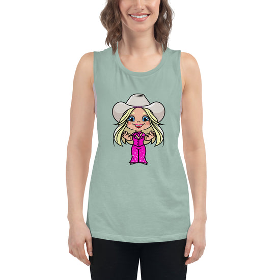 Western Barbie Ladies’ Muscle Tank - Fandom-Made