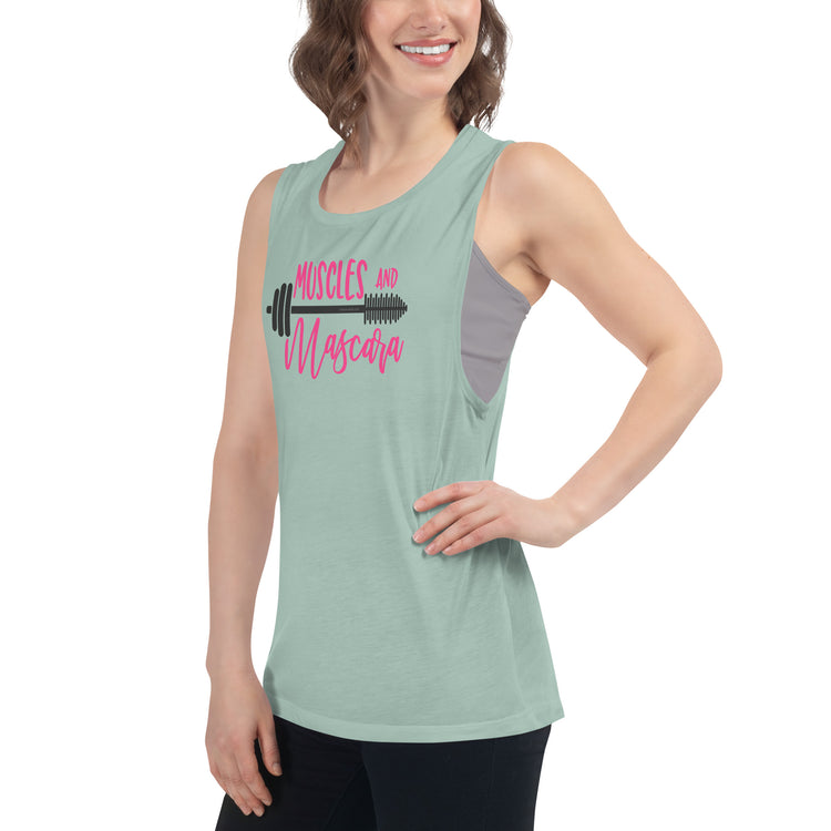 Muscles And Mascara Ladies’ Muscle Tank - Fandom-Made