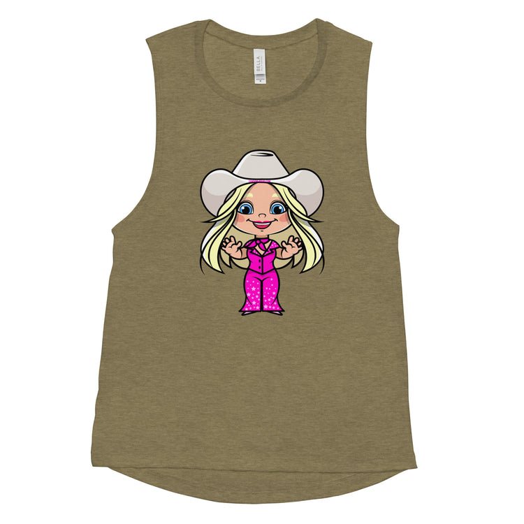 Western Barbie Ladies’ Muscle Tank - Fandom-Made