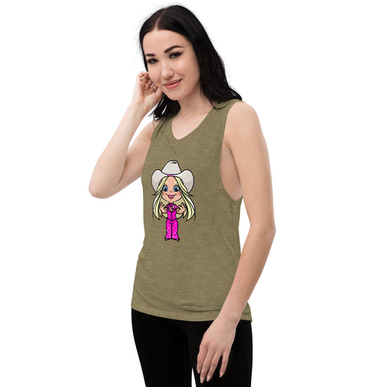 Western Barbie Ladies’ Muscle Tank - Fandom-Made