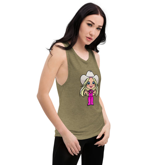 Western Barbie Ladies’ Muscle Tank - Fandom-Made