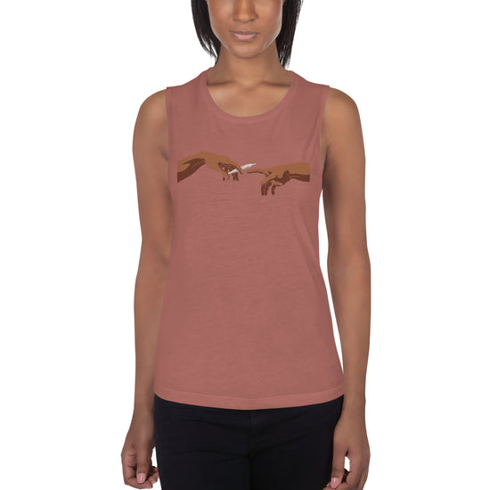 Pass It Ladies’ Muscle Tank (Medium Skin) - Fandom-Made