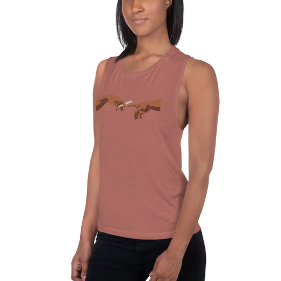 Pass It Ladies’ Muscle Tank (Medium Skin) - Fandom-Made