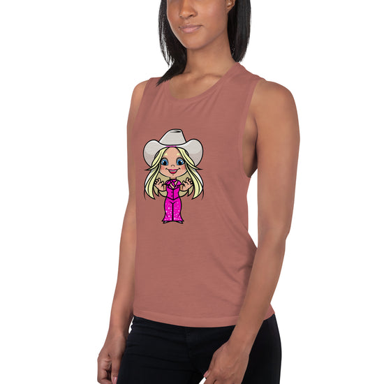 Western Barbie Ladies’ Muscle Tank - Fandom-Made