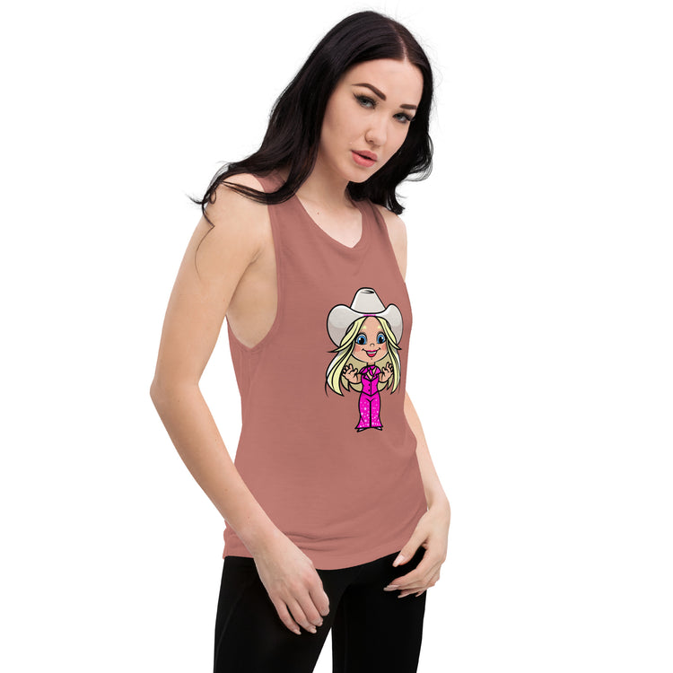 Western Barbie Ladies’ Muscle Tank - Fandom-Made