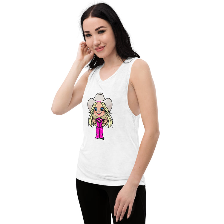 Western Barbie Ladies’ Muscle Tank - Fandom-Made