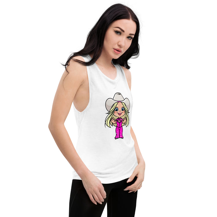 Western Barbie Ladies’ Muscle Tank - Fandom-Made