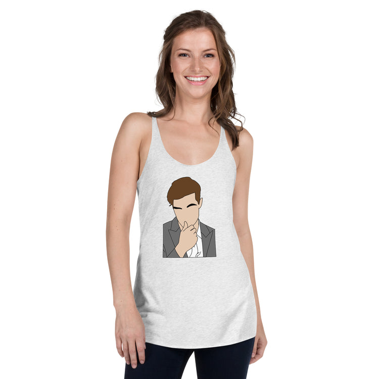 Christian Grey Women's Tri-Blend Racerback Tank Top - Fandom-Made