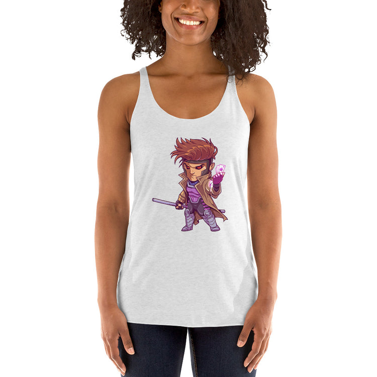 Gambit Women's Tri-Blend Racerback Tank Top - Fandom-Made